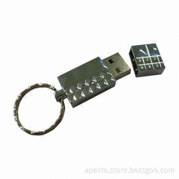 Metal USB Flash Drive with 512MB to 32GB Capacity Range and 8Mbps Reading Speed